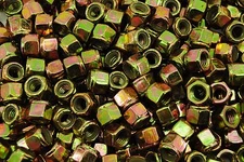 (400) Nyloc 3/8-16 Hex Locking Nuts Coarse Yellow Zinc Nylock