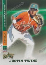2017 Greensboro Grasshoppers Justin Twine RC Rookie Miami Marlins