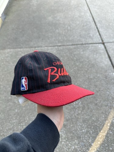 Vintage 90s Sports Specialties NBA Chicago Bulls Pinstripe Snapback Hat - Bild 2 von 6