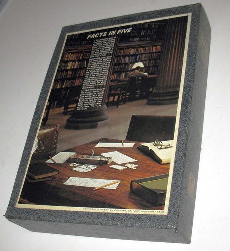 Tablero de estantería completo vintage 1967 Facts In Five The Game of Knowledge 3M - Imagen 3 de 5