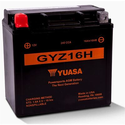#ad Yuasa Battery GYZ16H Sealed Factory Activated YUAM716GH $122.28