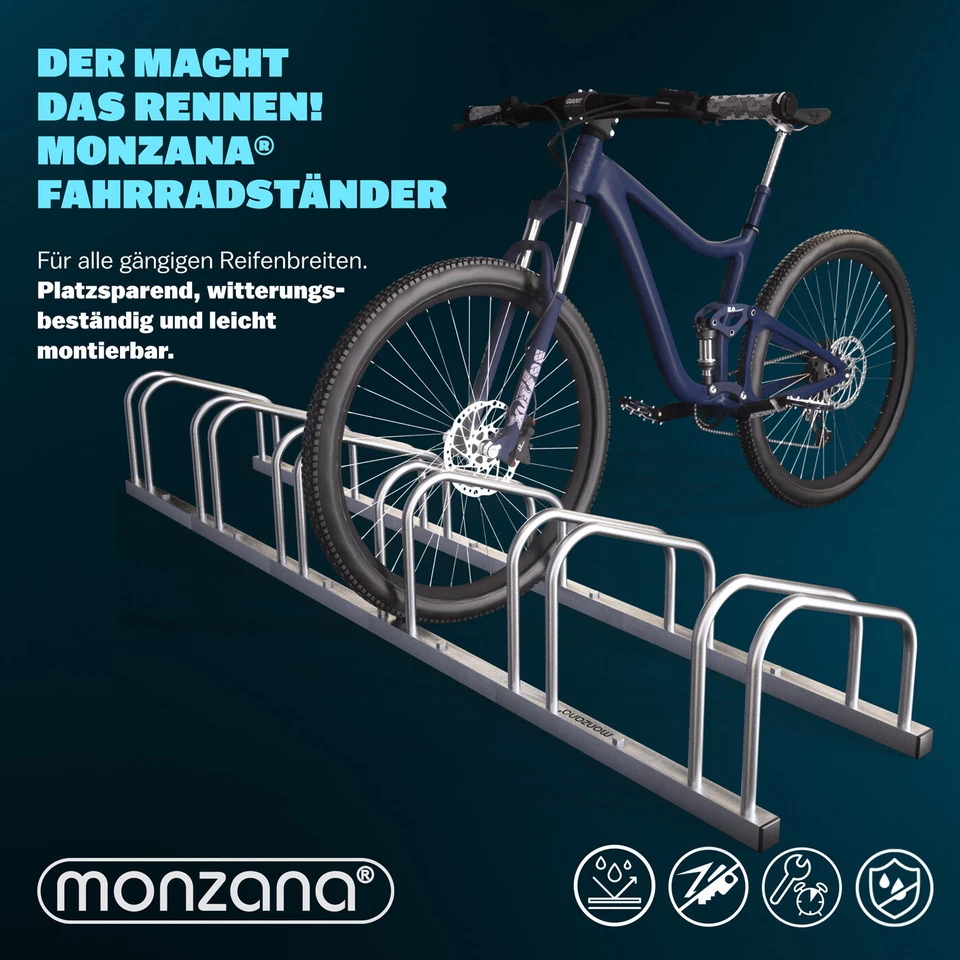 MONZANA® Fahrradständer Aufstellständer Bodenständer Fahrradhalter 2-6 Fahrräder - Bild 3 von 4