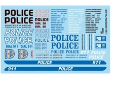 MODERN POLICE 1:24 1:25 GOFER RACING DECALS CAR MODEL ACCESSORY 11024