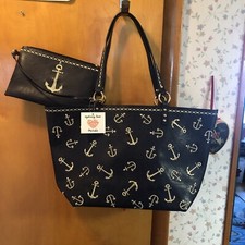 Sydney Love Trends Reversible Medium Tote Embroidered Nautical 2 Piece New Tags