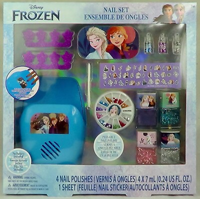 DISNEY FROZEN ABZIEHBARES NAGELSET KINDER/KINDER GESCHENK GESCHENK 14 TEILE.