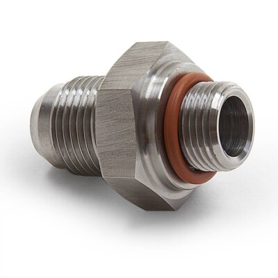 DHD 007-5002 STAINLESS ALLISON BELLHOUSING FITTING 7/8 THREAD TO -10AN OUTLET