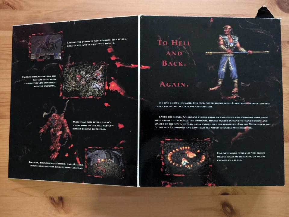 Diablo Hellfire Expansion Pack Gatefold Big Box PC Video Game Completed - Image 3 of 4