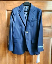 NWT Ralph Lauren Boys Doeskin Blazer Navy Color 475 Retail Made In Italy