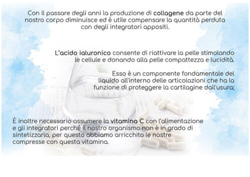 COLLAGENE MARINO PEPTAN H|B + AC. IALURONICO + Vit. C - 360 cps (dose x 1 ANNO) - Foto 2 di 7