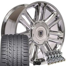 22 Rims Fit Cadillac Escalade Ca83 Chrome Eagle As Tires Lugs Tpms 5358