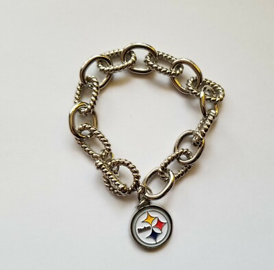 Pittsburgh Steelers NFL Football Charm Bracelet 7