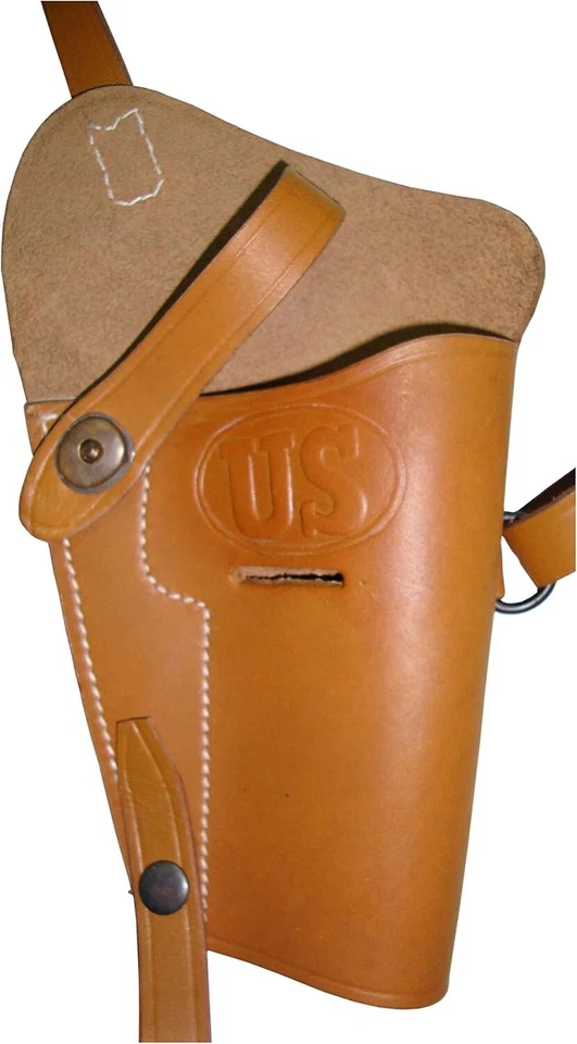 WWI WWII M3 Leather Shoulder Holster | Fits .45 .38 ACP 1911 Colt Style - Image 2 of 3