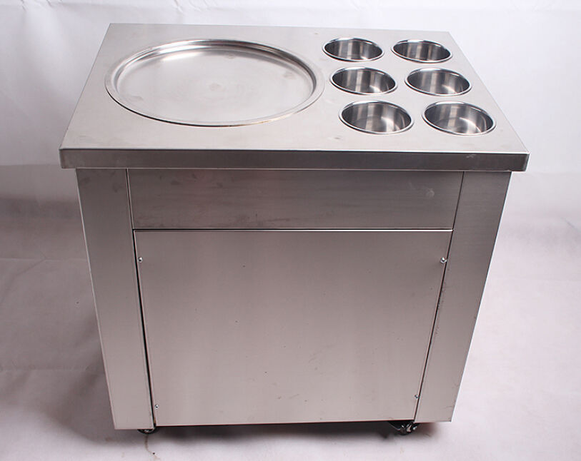 Fried Ice Cream machine Ice Cream Maker For Yogurt with 1 Pan Six Buckets 220V