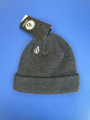 Volcom Full Stone Beanie Charcoal Heather New