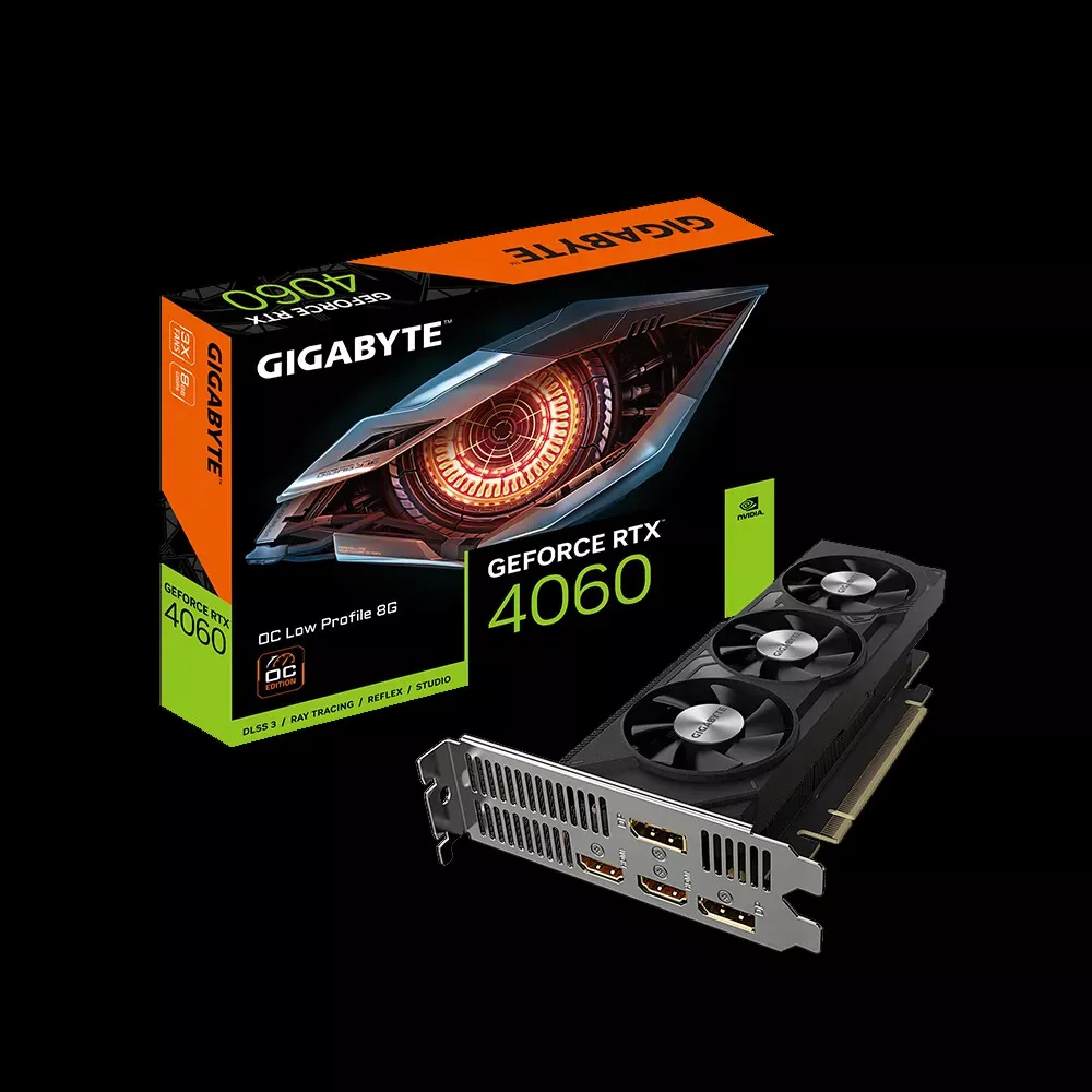  GIGABYTE GeForce RTX 4060 OC Low Profile 8G Graphics Card, 3X  WINDFORCE Fans, 8GB 128-bit GDDR6, GV-N4060OC-8GL Video Card : Electronics