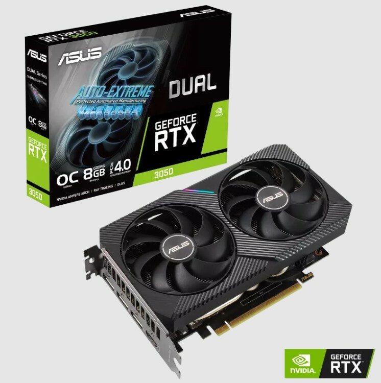 ASUS Phoenix GeForce RTX 3050 OC 8GB GDDR6 DUAL-RTX3050-O8G Video