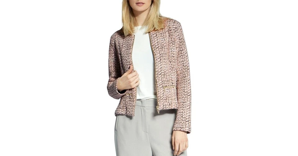 Chaqueta de tweed con cremallera Basler 253683 para mujer talla 22 Foto 2 de 4