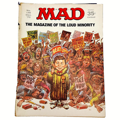Mad Magazine 139 Dec 1970 Airport Spy vs.Advertising Ironside Fold In Vintage  .
