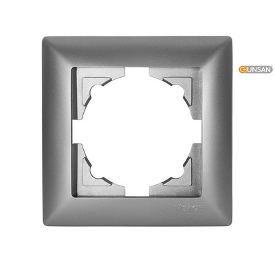 Visage 1-fach Rahmen für 1 Steckdose Schalter Dimmer silber 01281500000140