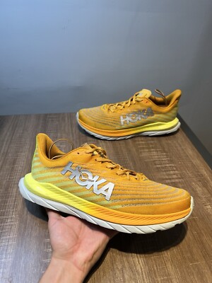 Size 12 D Hoka One One Mach 5 Radiant Yellow Evening Primrose Shoes