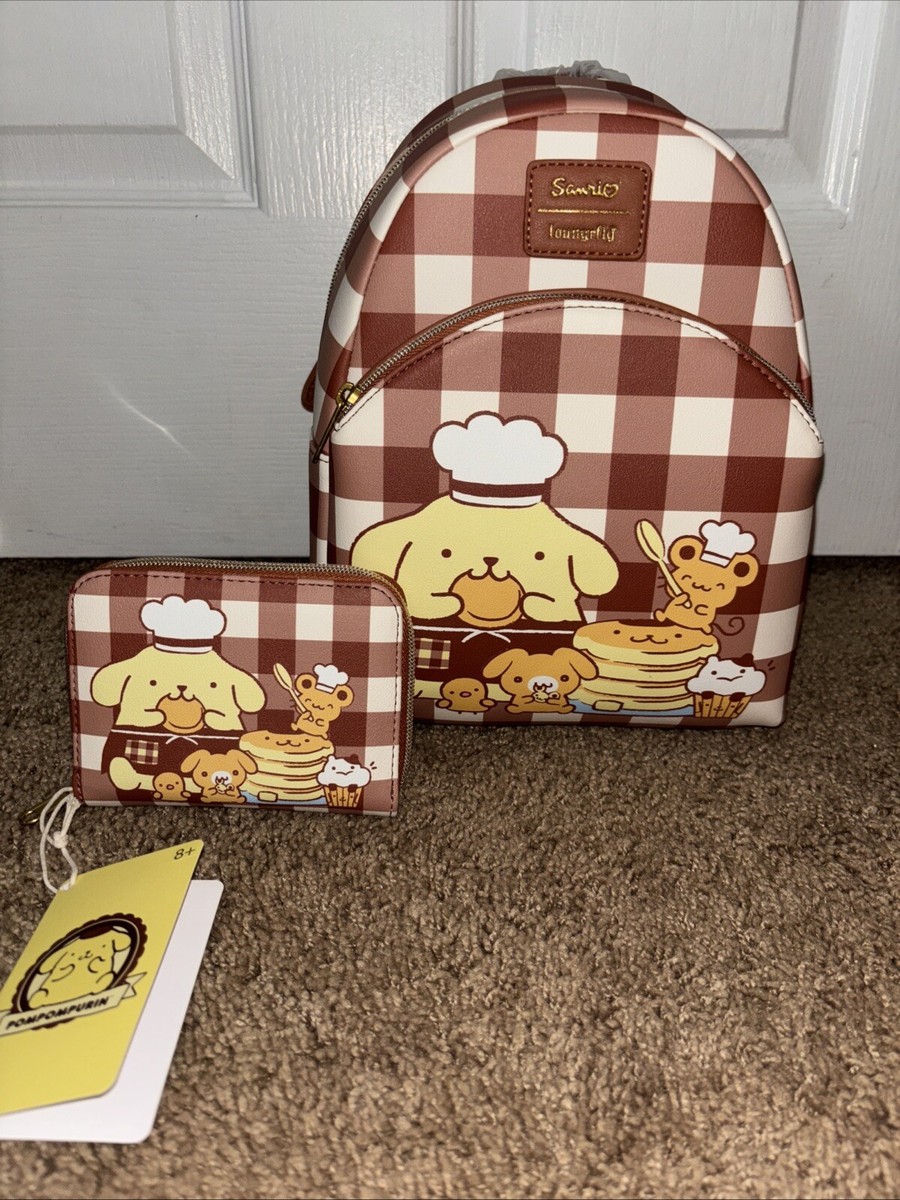 Loungefly Pompompurin Bakery Gingham Mini Backpack & Wallet  display picture 1