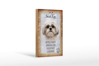Holzschild Spruch 12X18 Cm Shih Tzu Hund Geschenk Holz Deko Schild