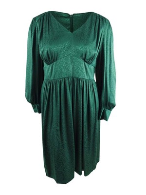 Calvin Klein Women's Plus Size Embossed Animal-Print Dress (20W, Malachite)