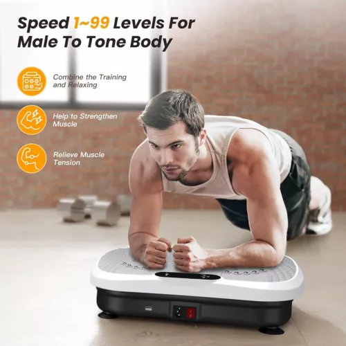 Power Vibration Plate Vibrating Machine Platform Exercise Body Shaker Massager - Picture 19 of 35