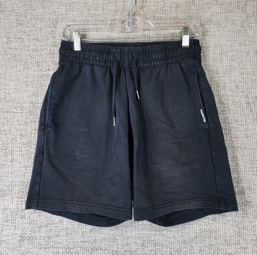 BearBottom Shorts Mens Small 7” Black Athletic Elastic Waist Drawstring Pockets