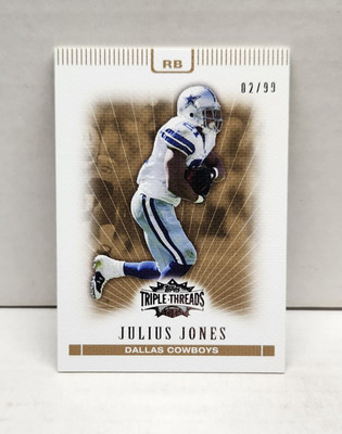 JULIUS JONES 2007 Topps Triple Threads GOLD ~ Cowboys #'d /99