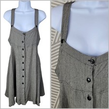 Vintage Jumper Mini Dress Size 4/6 Academia Overall Alt Grunge Check Flare skirt