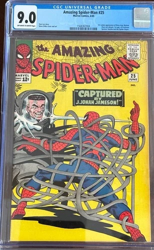 AMAZING SPIDER-MAN #25 CGC 9.0 OW/WHITE PAGES***KEY ISSUE********