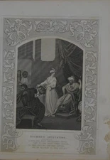 Antique Religious Art Esther's Investigation 1860 Christianity History