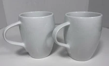 Dansk Classic Fjord porcelain Coffee mug in white 4" Set of 2