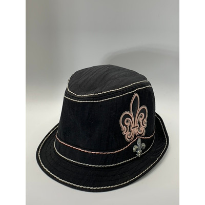 ROCK THE OC LIFESTYLE Women\'s Black Rhinestone Hardware Patch Fedora Hat SZ L/XL Sparkly Rhinestone-Cowboy Hat for Women - Black-Glitter  main image 4