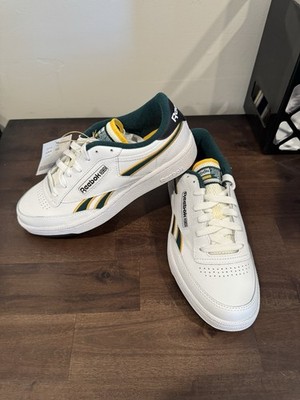 Reebok Unisex Club C Revenge Sneaker White/Fierce Gold/Green W 6.5 & M 5