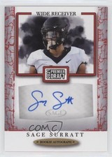 2021 Sage Premier Draft Auto Red Sage Surratt #A16 Auto 4z8