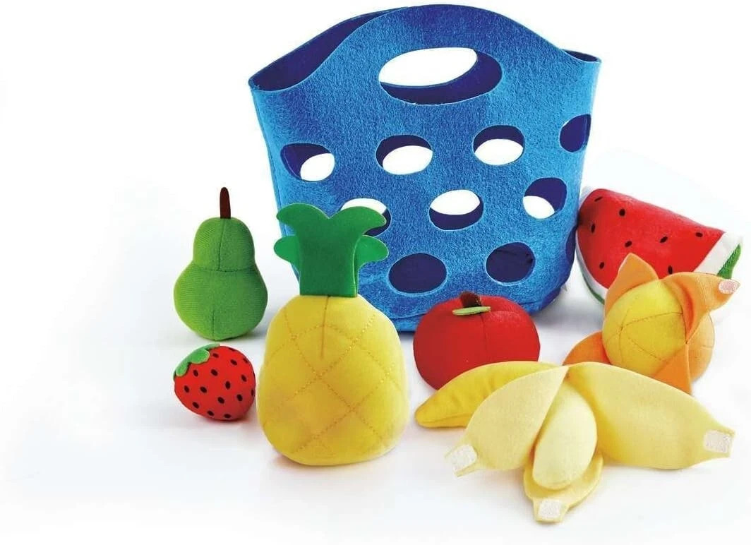 Hape E3169 Fruit Basket - Soft Food Accessories . Blue