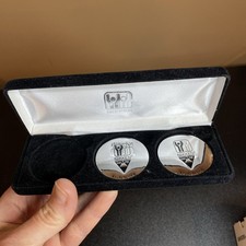 RARE Set of 2 NIKKEN Kenko Small 1.5" EQL-FIR MAGNETS w/ Promo Case