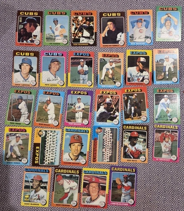 ЛОТ БЕЙСБОЛЬНЫХ КАРТОЧЕК 1975 TOPPS (235) ВКЛЮЧАЕТ ЗВЕЗД, НОВИЧКОВ И МНОГОЕ ДРУГОЕ G-VG  - Изображение 3 из 4