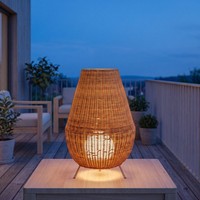 Led Tischlampe AußEn Akku Kabellos IP65 72 Cm Dimmer Fernbedienung Tisch Leuchte