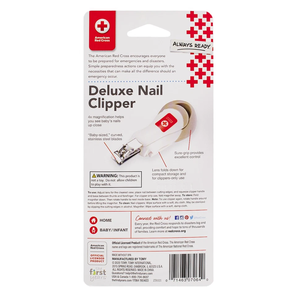 Pacote com 4 cortadores de unhas The First Years American Red Cross Deluxe - Imagem 2 de 2