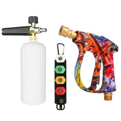 #ad Adjustable Cleaning Gun Foam Gun 4350PSI High Pressure Graffiti Design Water Gun $35.15
