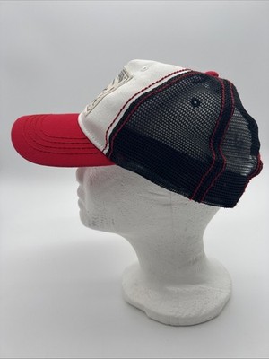 True Religion Trucker Hat Red White Mesh Snapback Buddha Logo Cap