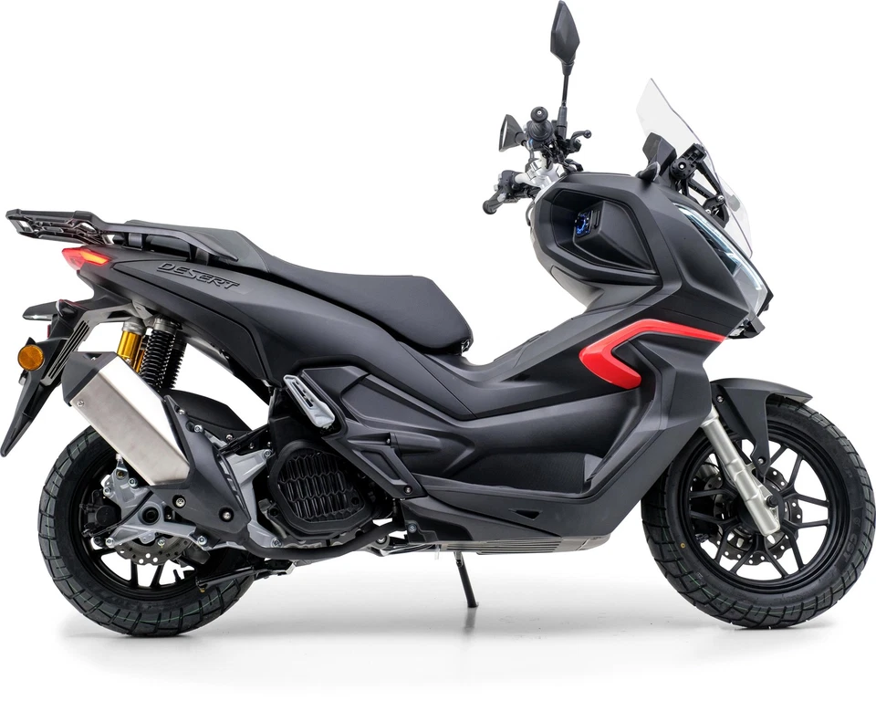 Motorroller 125 ccm Burnout QS125 ADV Mattschwarz (Desert) - Bild 3 von 4