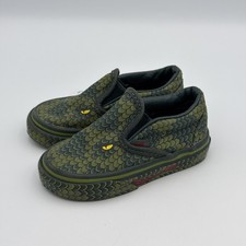 Snake Vans Slip On Shoes Toddler 4.5 Green Reptile Off The Wall Child Scales Eye