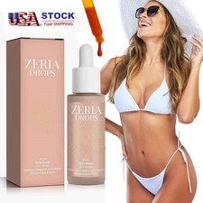 Zeria Drops Sunless Tanning Drops for Natural Glow | Enhances Natural Tan 60ml