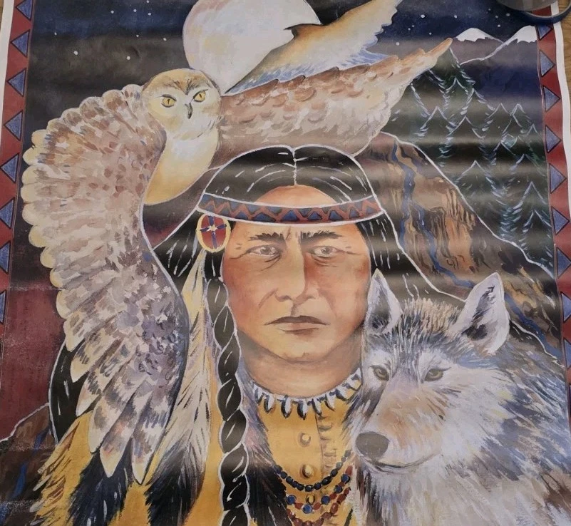 Vintage 1993 Human-I-Tees "One With The Earth" Poster 25x33 Rare Art Print - image 4 of 4