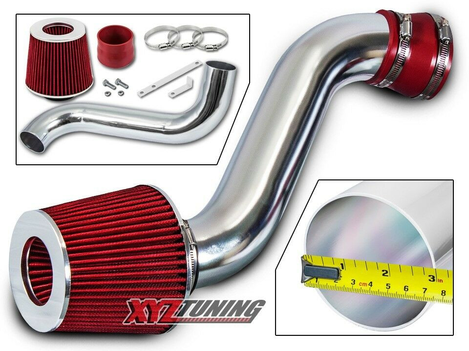 RED Short Ram Air Intake Indcution Kit + Filter For 01-04 Outback 3.0L H6