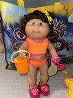 VTG Cabbage Patch Kids Hasbro Water Play Beach Doll Auburn Hair Hazel Eyes